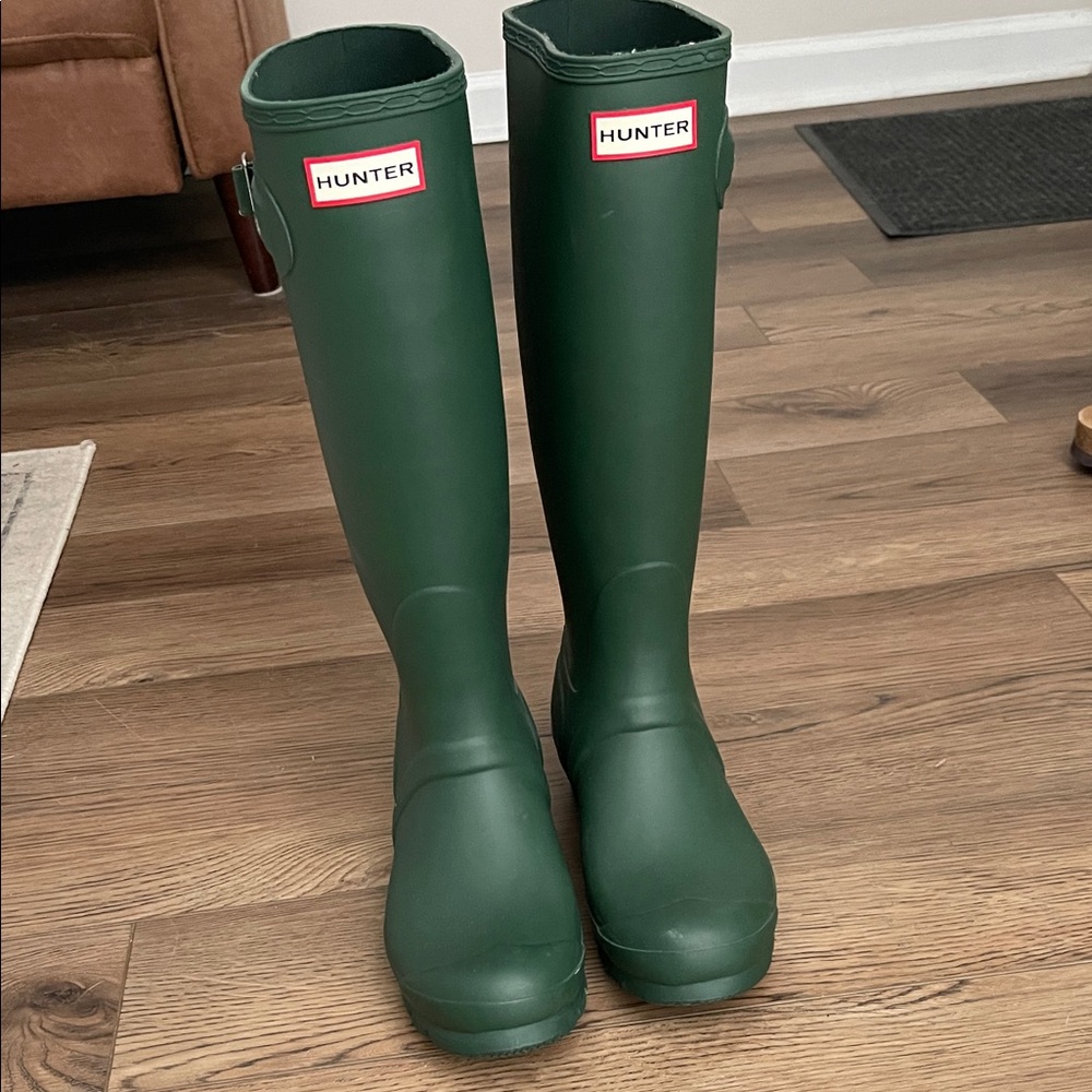 Hunter Forest Green Waterproof Boots